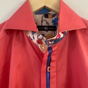 Stone Rose men’s button up size 2/S pink and floral summer collection